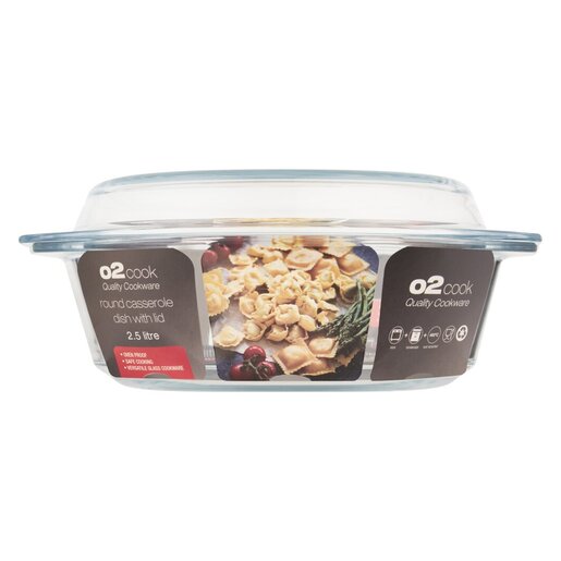 O2 Cook Round Casserole With Lid 2.5L